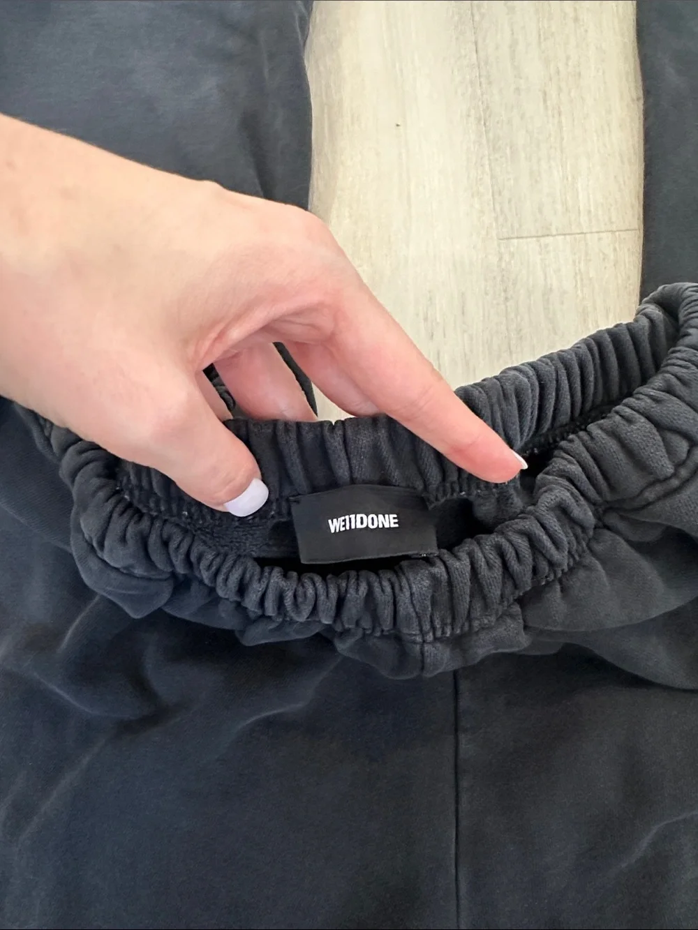 WE11DONE Men’s Black Logo Sweat Joggers Size M